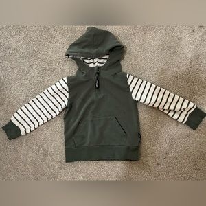 Little Bipsy Green and White Striped Pullover